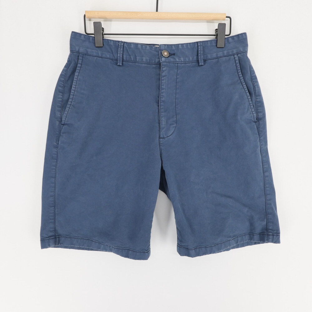 Flint and Tinder Shorts Mens 31 Blue Chino Stretch Flat Front Huckberry Casual